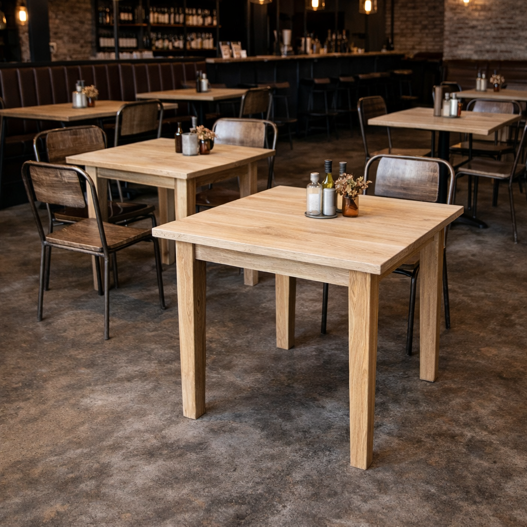 MF Espresso Recycled Timber Square Dining Table
