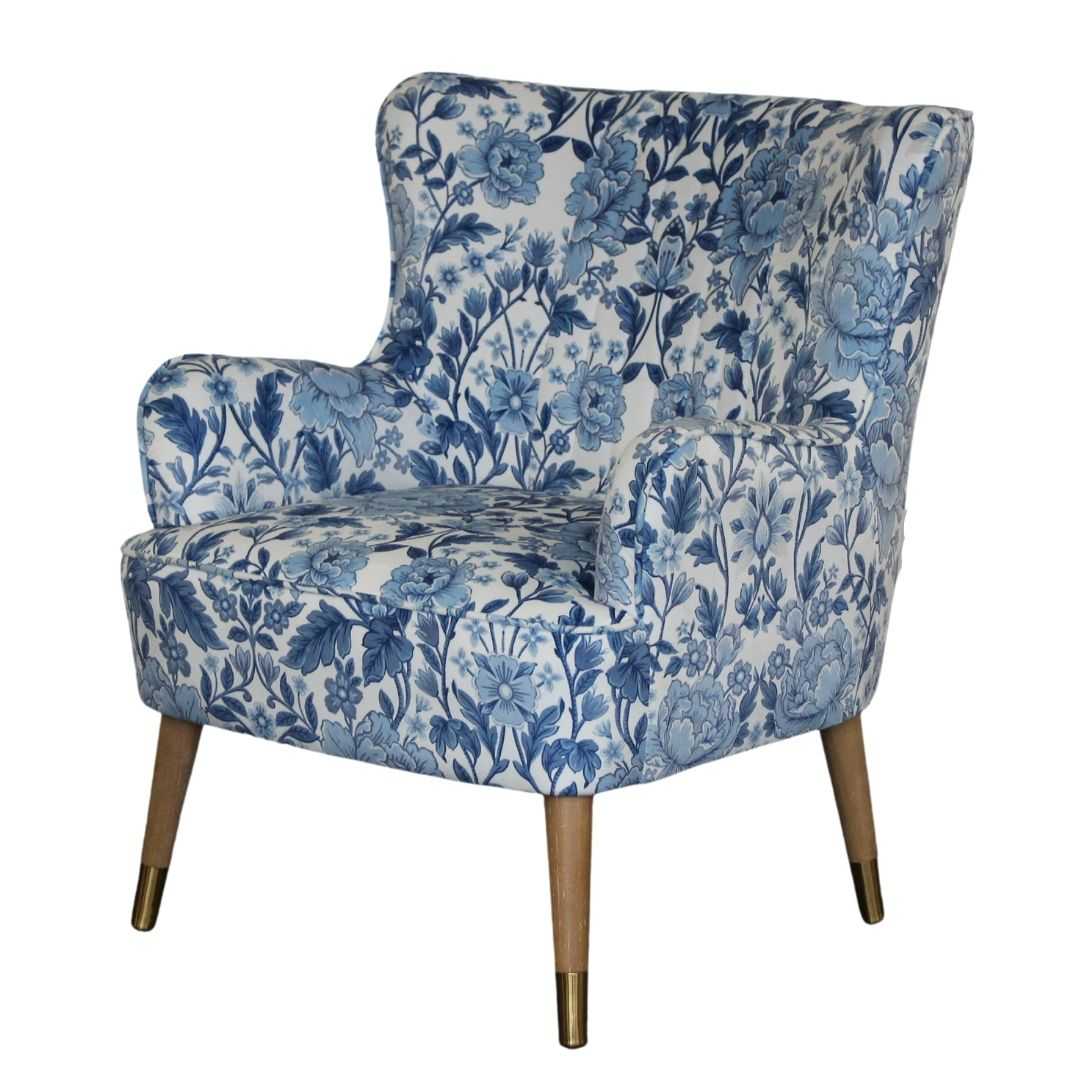 BT East Hampton Floral Velvet Upholstered Accent Chair