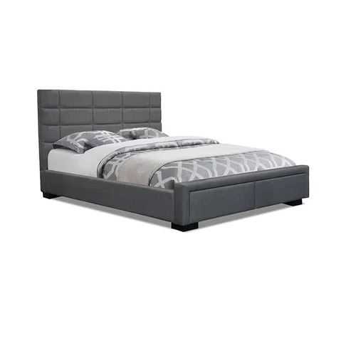 EL Arroyito Fabric Bed with 2 Bedend Drawers