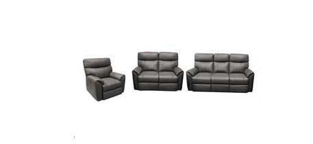EL Buena 3 Seater + 2 Seater + Single Seater Leather Recliner Lounge Set