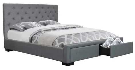 EL Loreto Fabric Bed with 2 Drawers