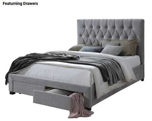 EL Anatuya Fabric Bed with 2 Drawers