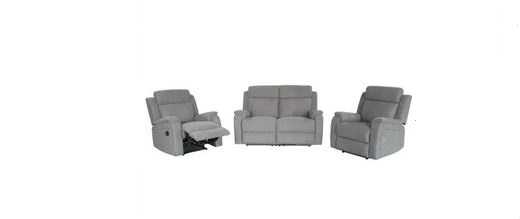 EL Francisco 2 Seater + 2 Single Seater Fabric Recliner Lounge Set