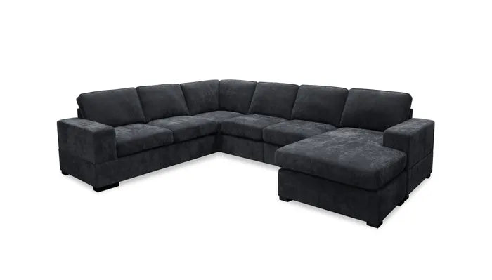 EL Coke Fabric Upholstered Corner Modular Lounge