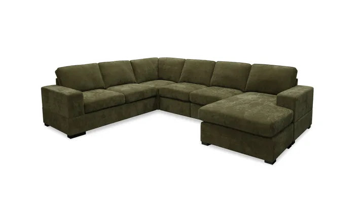 EL Coke Fabric Upholstered Corner Modular Lounge