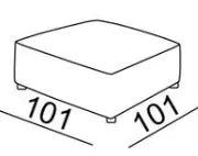 EL Hilton Ottoman Deluxe Fabric