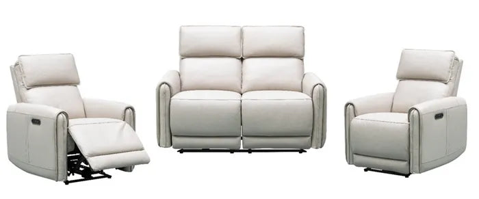 EL Malta Iron Leather 2 seater + 2 Single Electric Recliners Seater