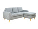 EL Fabulous 3 Seater Chaise with Sofa Bed
