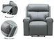 EL Jennitte 1 Single Seater Recliner Sofa Rhino Jet Black
