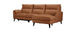 EL Malanie Chaise Leather 3 Seater Sofa