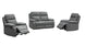 EL Rossie Fabric Upholstered 2 Seater + 2 Single Recliners Suite