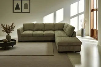 EL Dion Fabric Upholstered 5 Seaters Corner Chaise