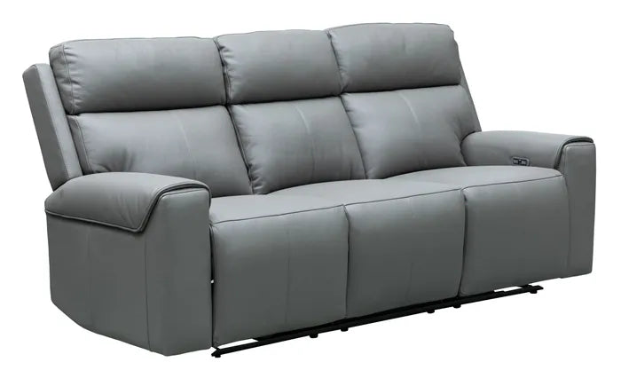 EL Jennitte 3 Seater Recliner Sofa with Power Point & USB Jet Black