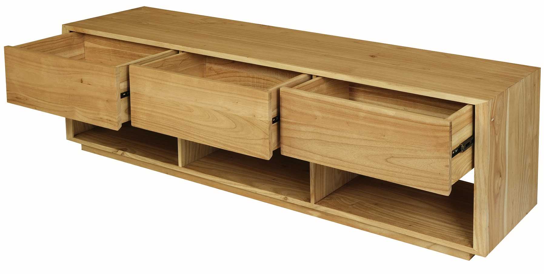 CT Oscar 3 Drawer Entertainment Unit in Natural