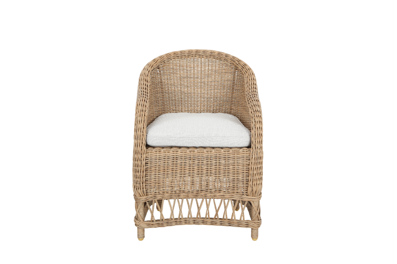 CR Ohana Wicker Outdoor Dining Armchair with Cushion