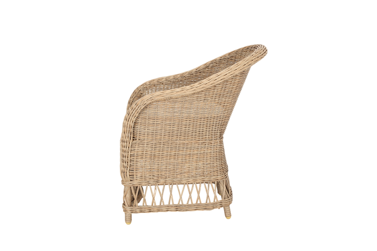 CR Ohana Wicker Outdoor Dining Armchair with Cushion