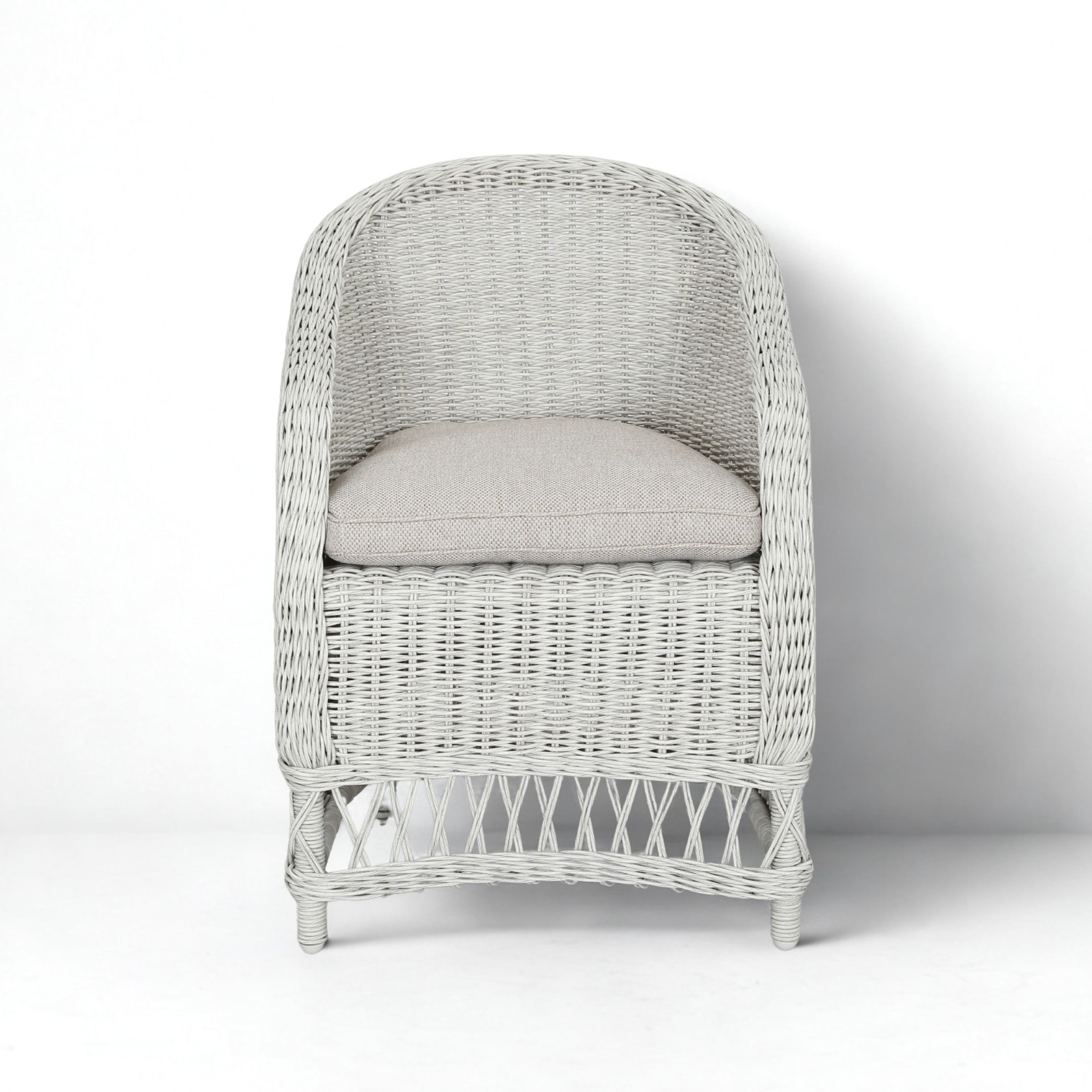 CR Ohana Wicker Outdoor Dining Armchair with Cushion
