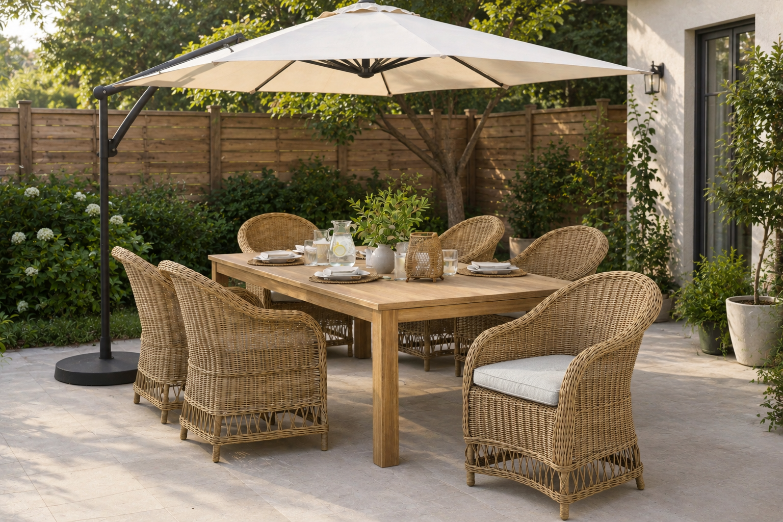 CR Koa Solid Hardwood Outdoor Dining Table