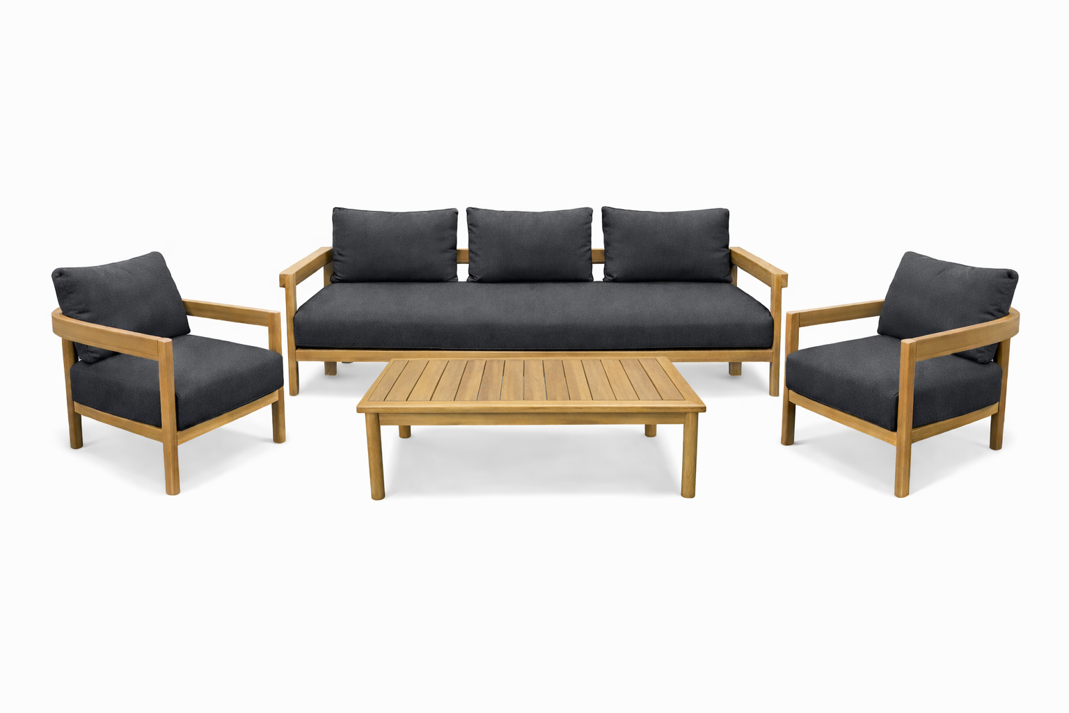 CR Hanalei 4 Piece Outdoor Lounge Set with Cushion