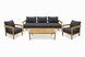 CR Hanalei 4 Piece Outdoor Lounge Set with Cushion