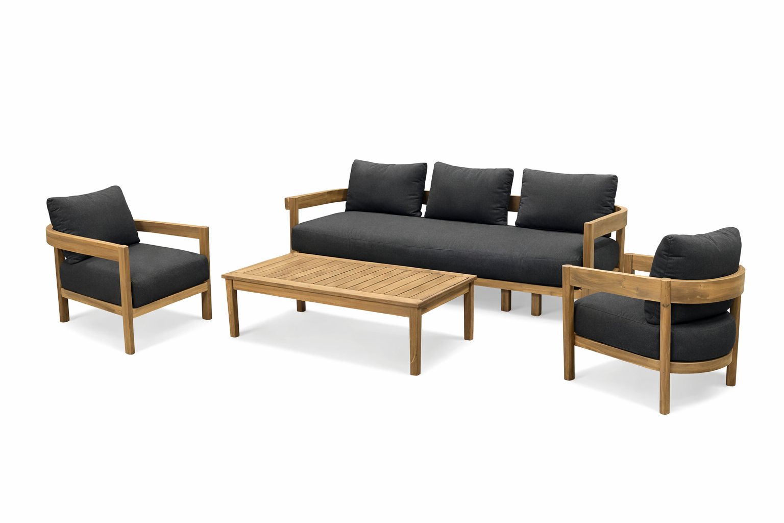 CR Hanalei 4 Piece Outdoor Lounge Set with Cushion