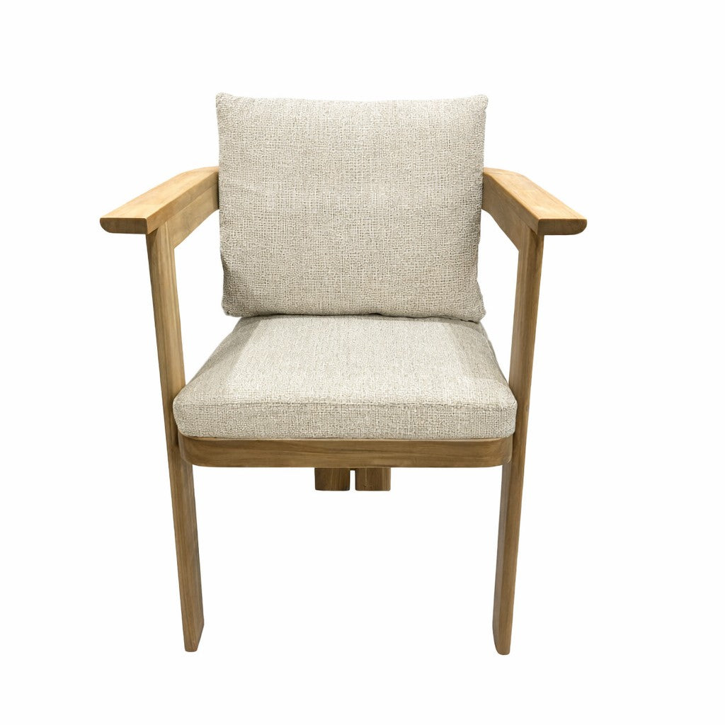 CR Moana Solid Timber Outdoor Dining Armchair with Cushion