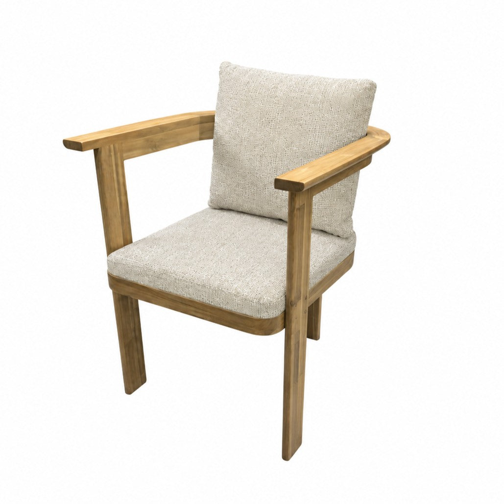 CR Moana Solid Timber Outdoor Dining Armchair with Cushion