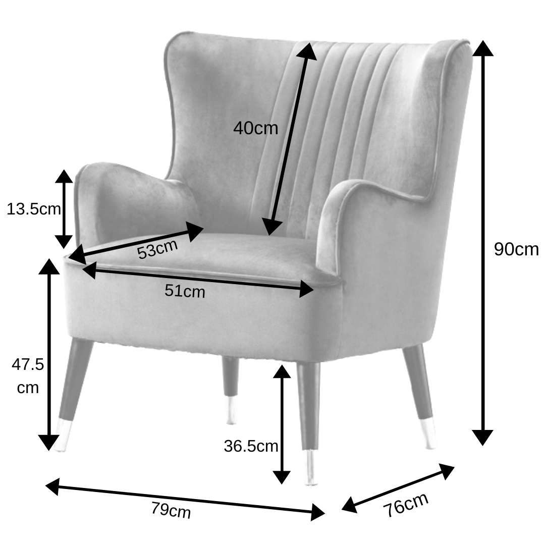 BT East Hampton Velvet Upholstered Accent Chair