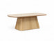 MD Elegant Solid Timber Base Natural Stone Top Coffee Table