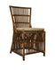 CR Roma Natural Rattan Fabric Seat Dining Chair