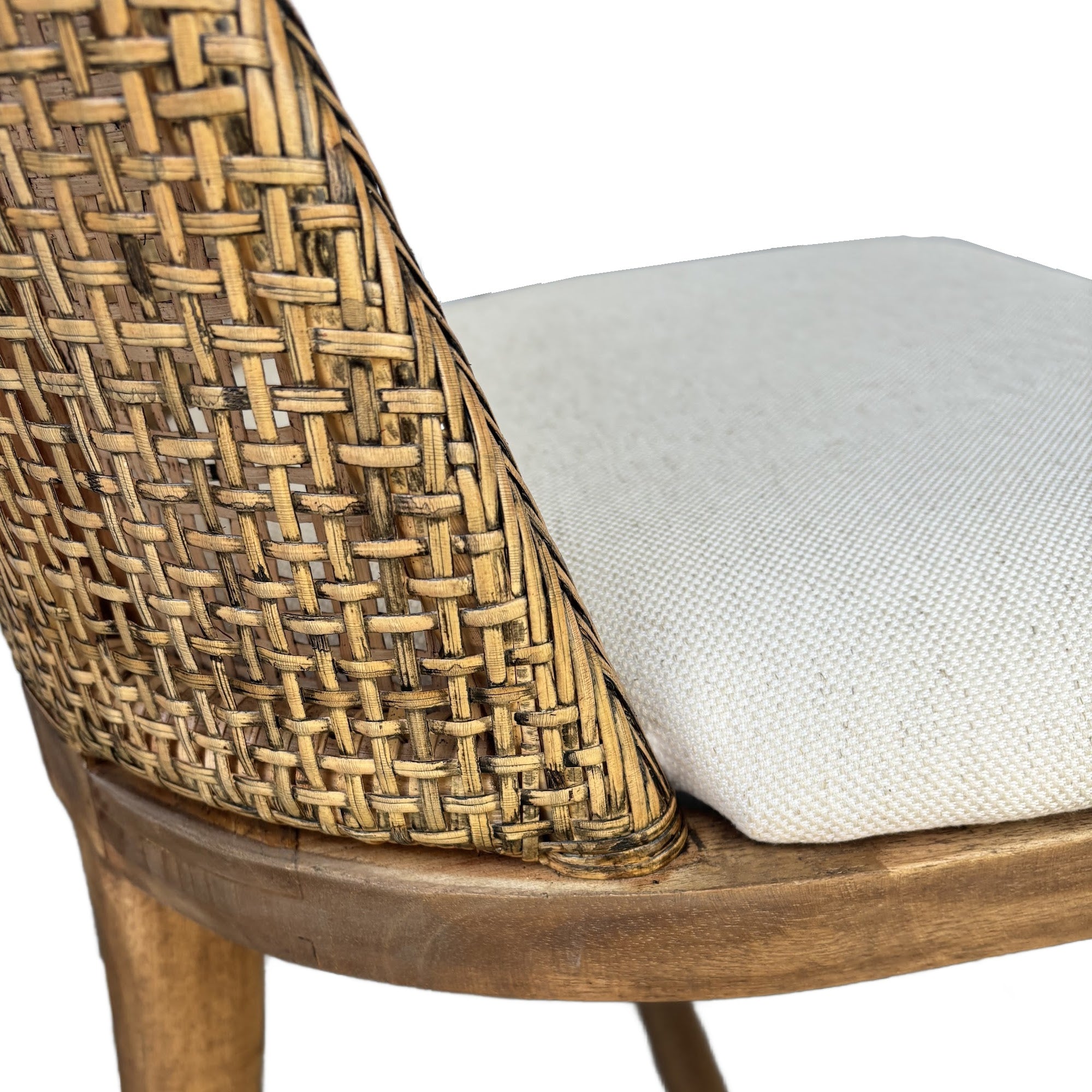 CR Tampa Timber Framed Rattan Dining Chair
