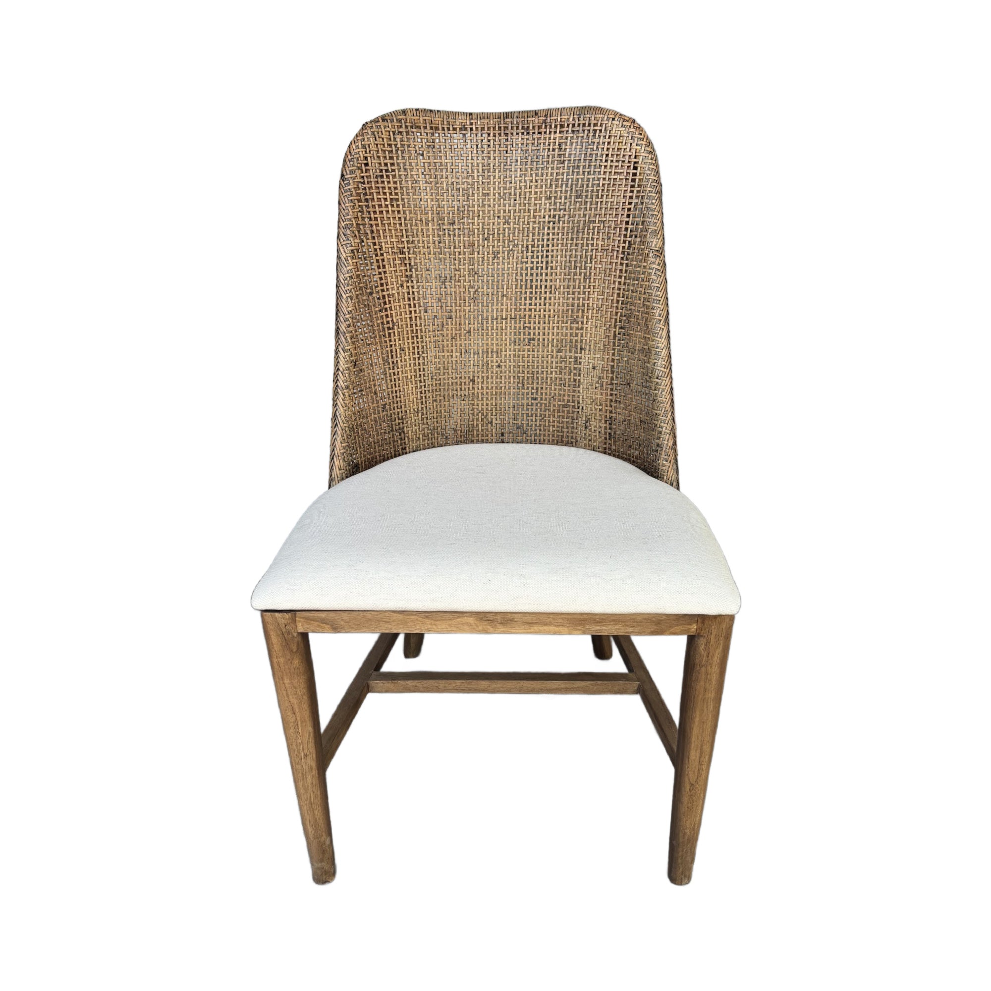 CR Tampa Timber Framed Rattan Dining Chair