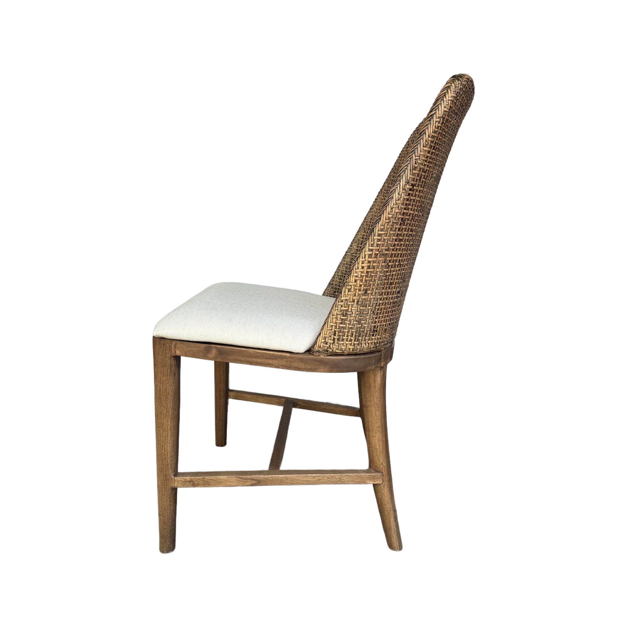CR Tampa Timber Framed Rattan Dining Chair
