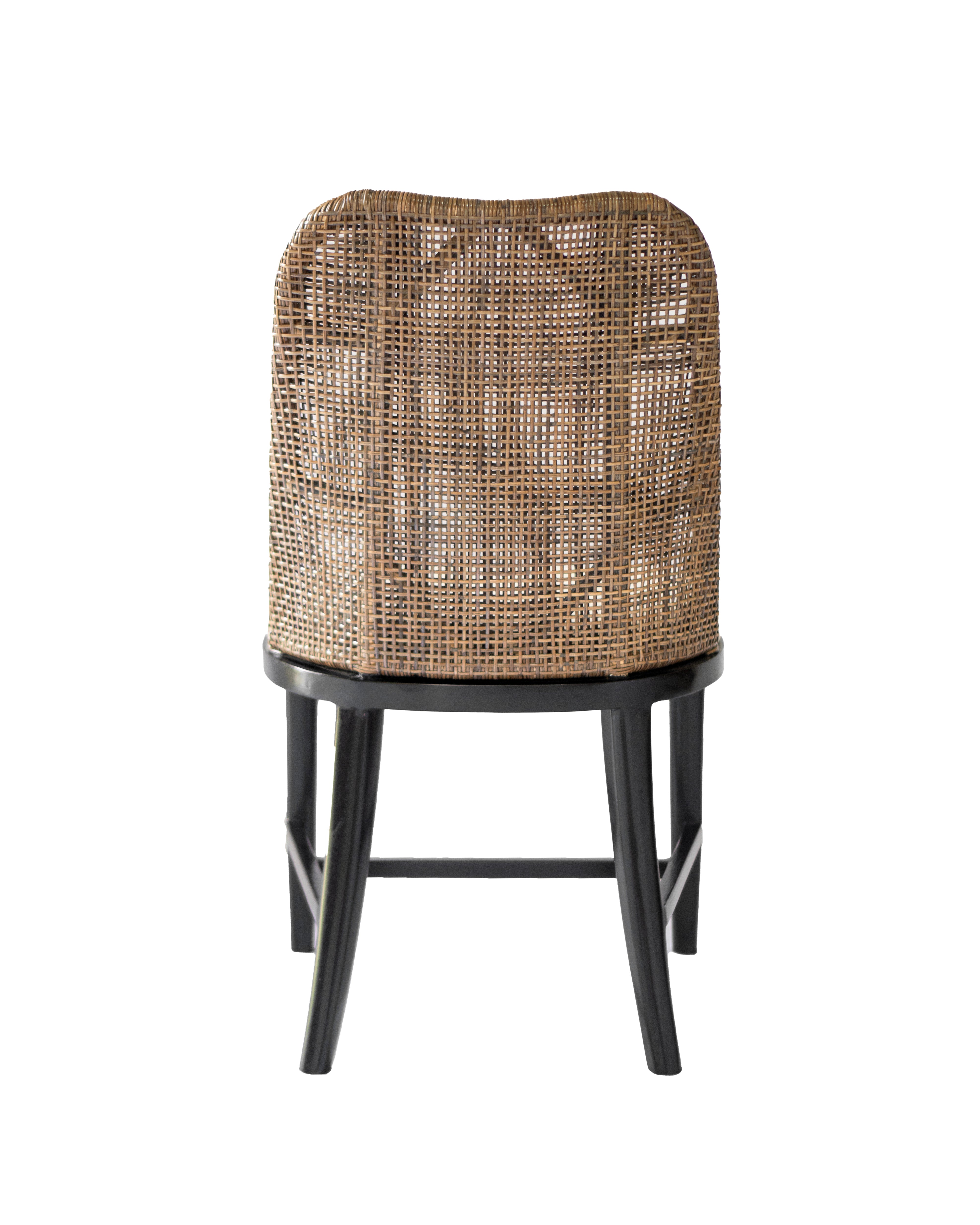 CR Tampa Timber Framed Rattan Dining Chair
