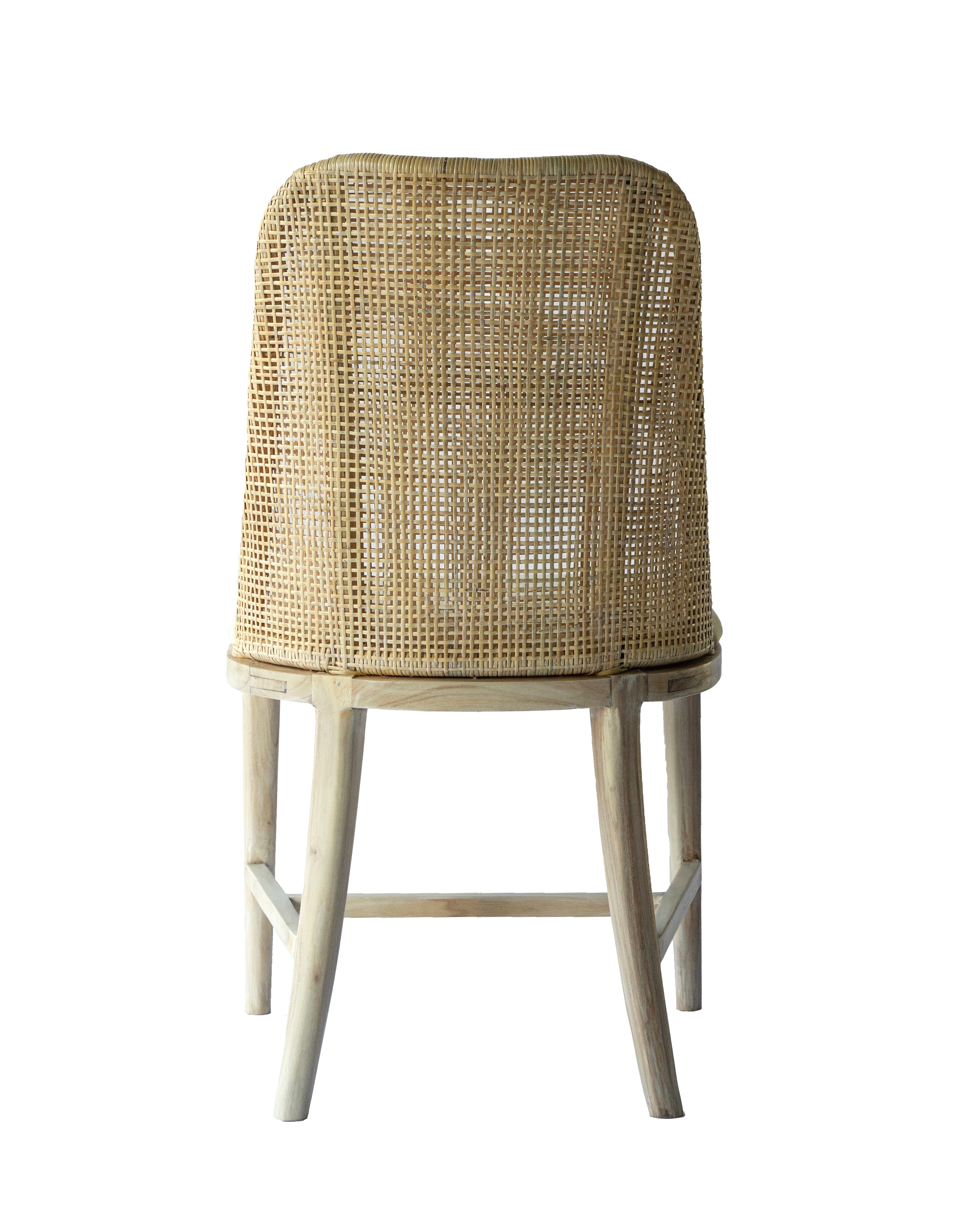 CR Tampa Timber Framed Rattan Dining Chair