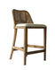 CR Tampa Timber Framed Rattan Back Fabric Seat Counter Stool