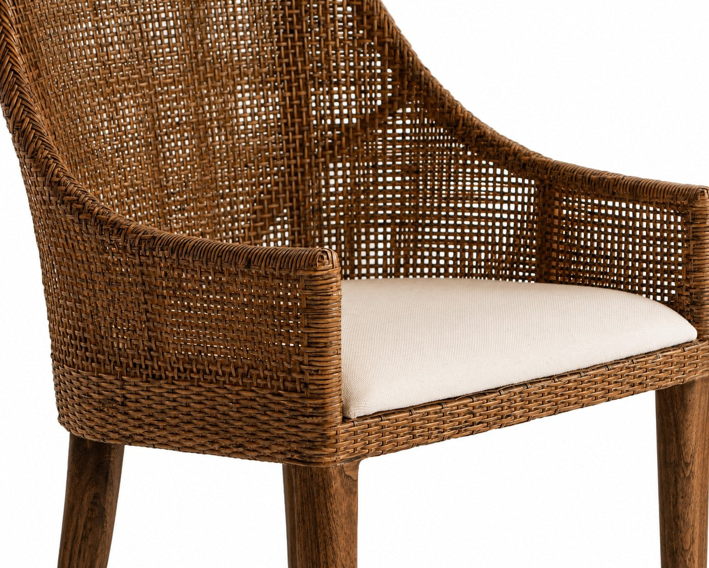 CR Tennessee Timber Framed Rattan Dining Chair