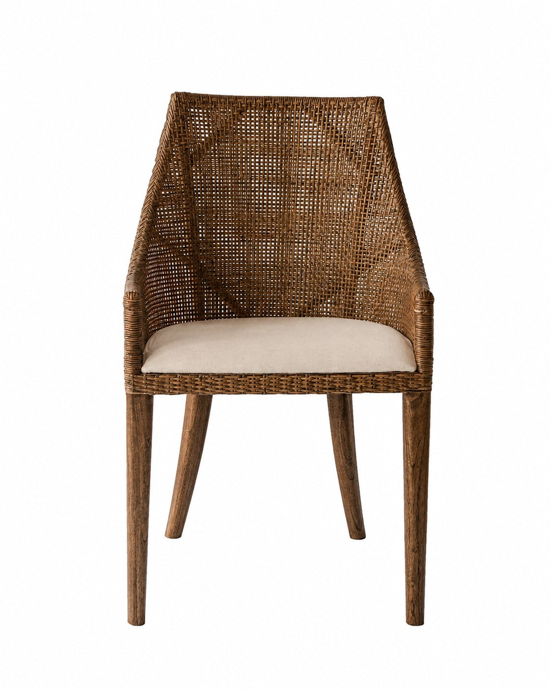 CR Tennessee Timber Framed Rattan Dining Chair