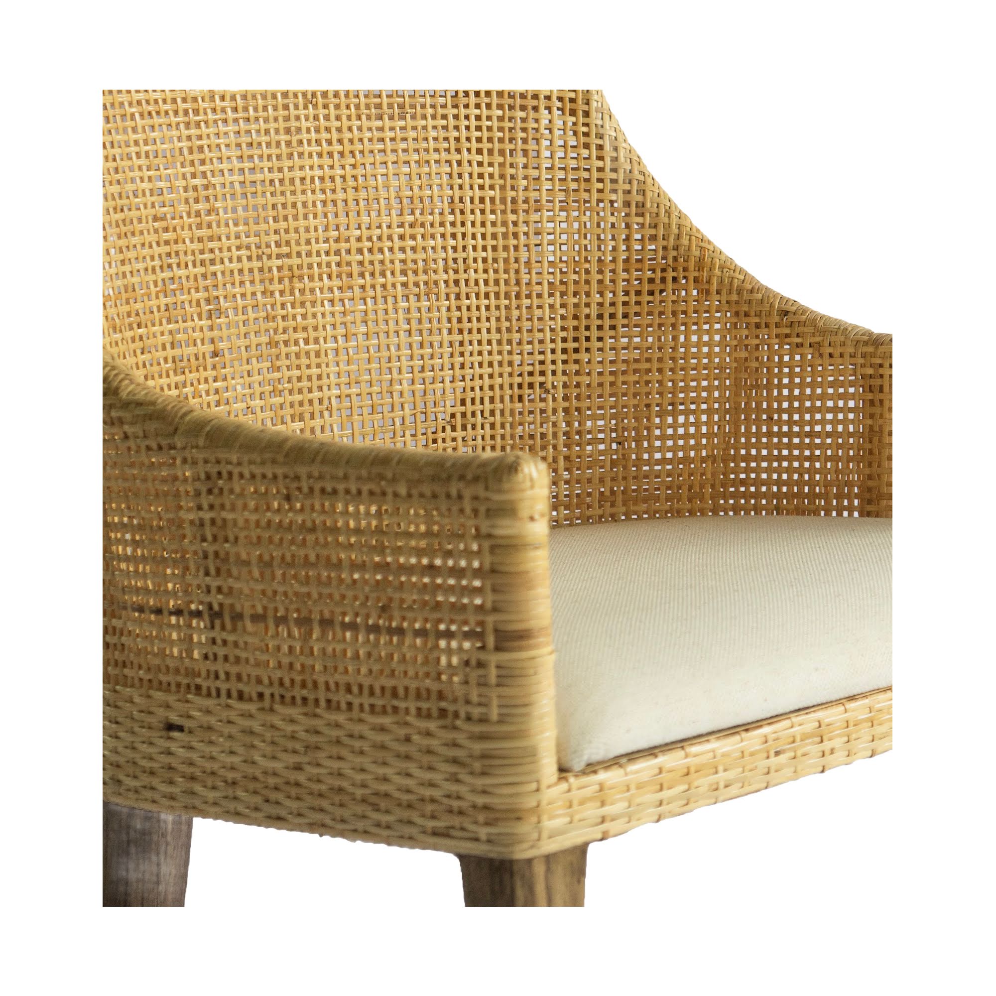 CR Tennessee Timber Framed Rattan Dining Chair
