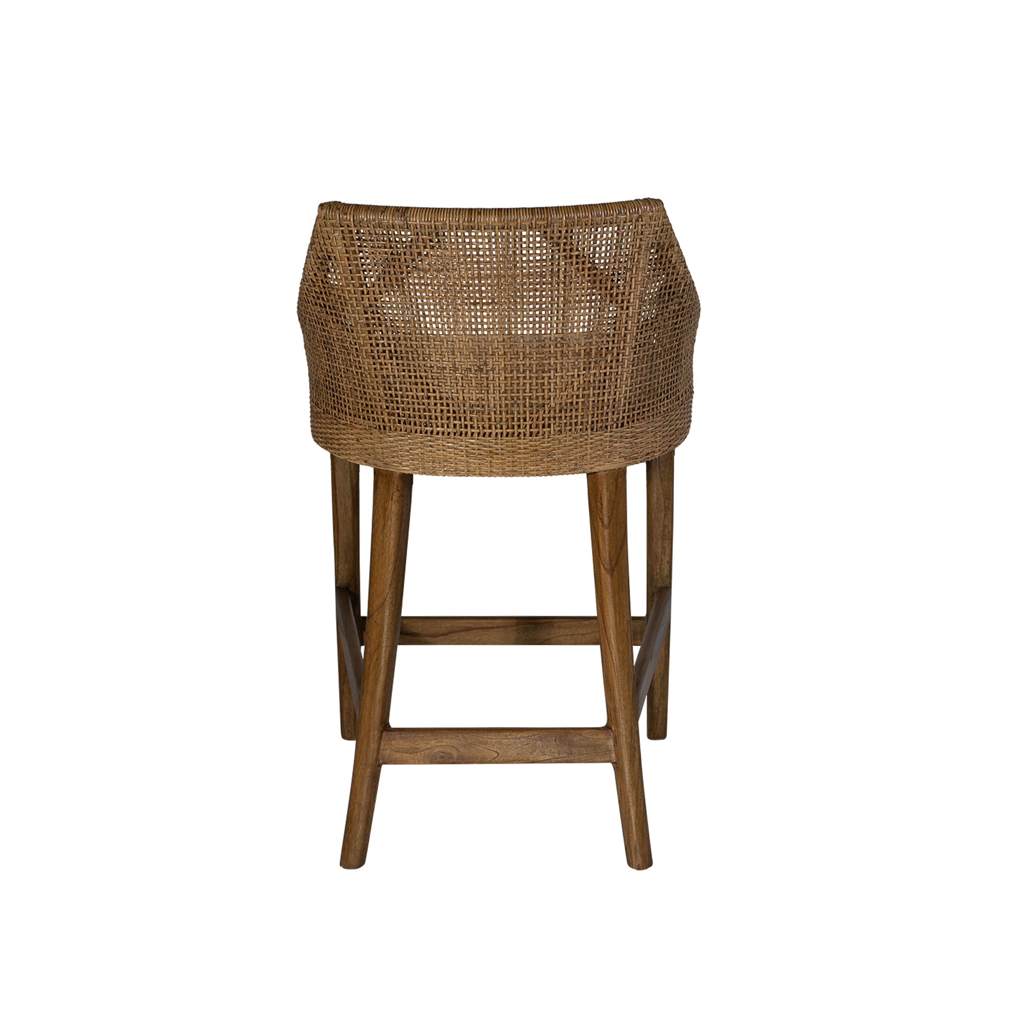 CR Tennessee Timber Frame Rattan Counter Stool