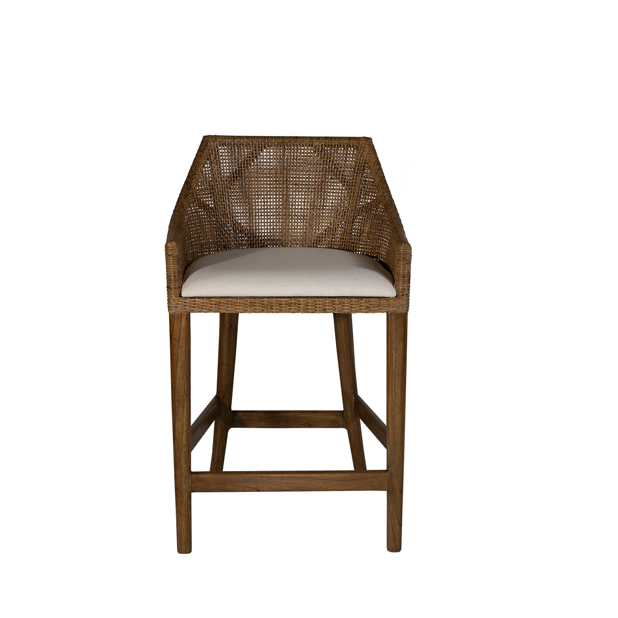 CR Tennessee Timber Frame Rattan Counter Stool