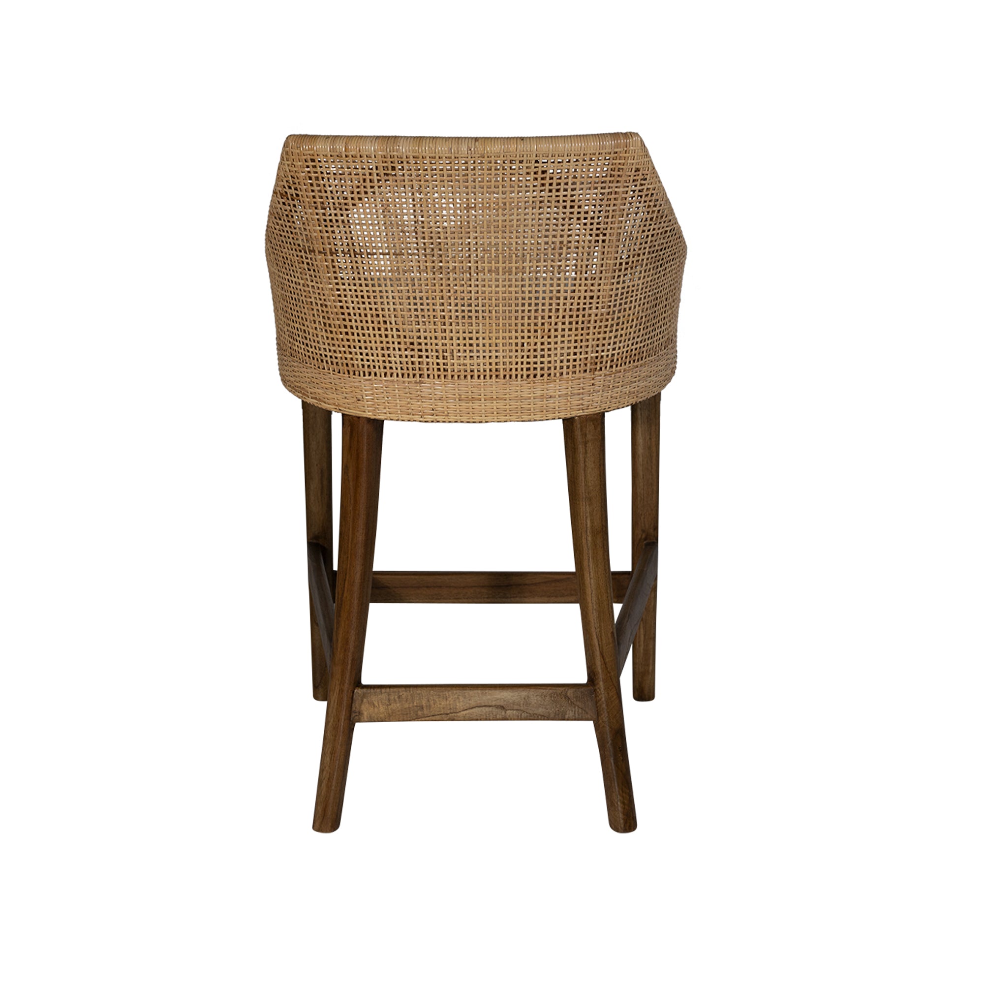 CR Tennessee Timber Frame Rattan Counter Stool
