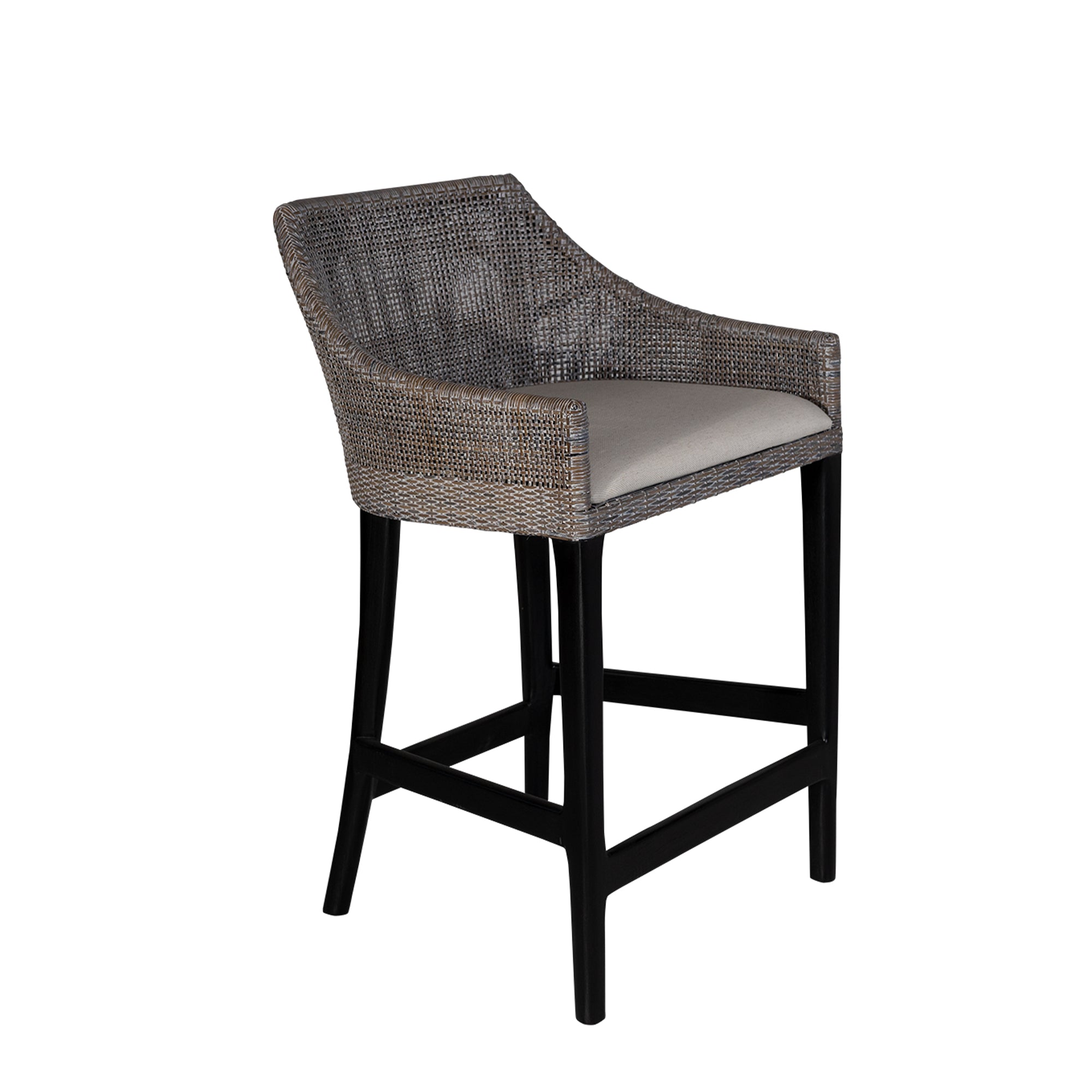 CR Tennessee Timber Frame Rattan Counter Stool