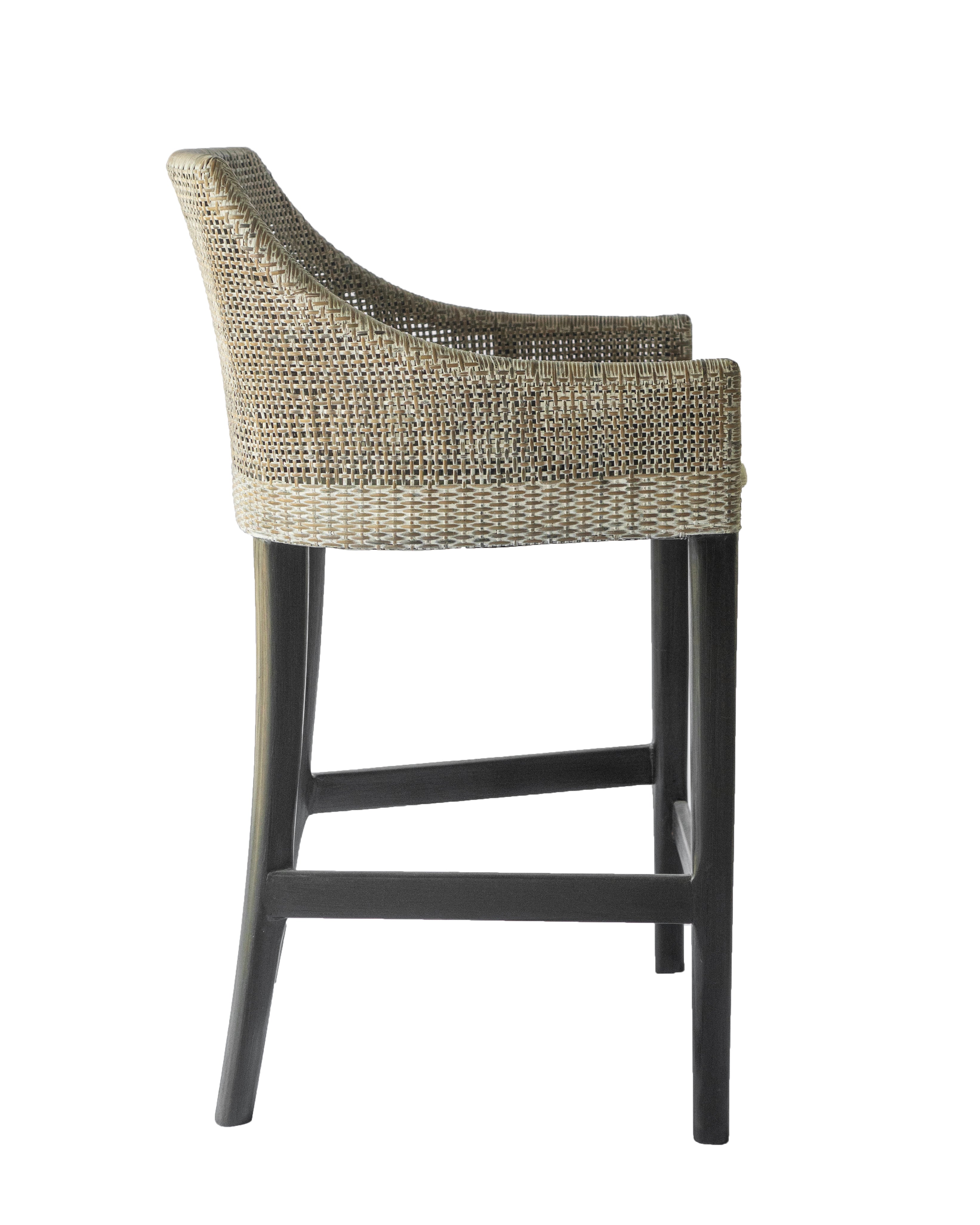 CR Tennessee Timber Frame Rattan Counter Stool