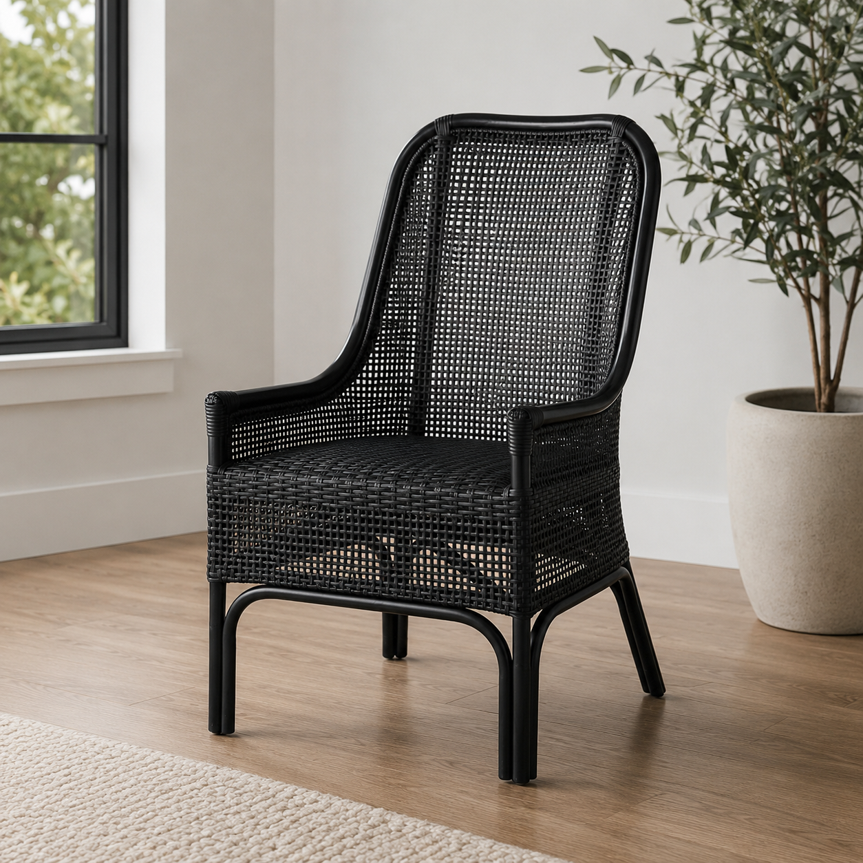CR Albany Natural Rattan Dining Armchair