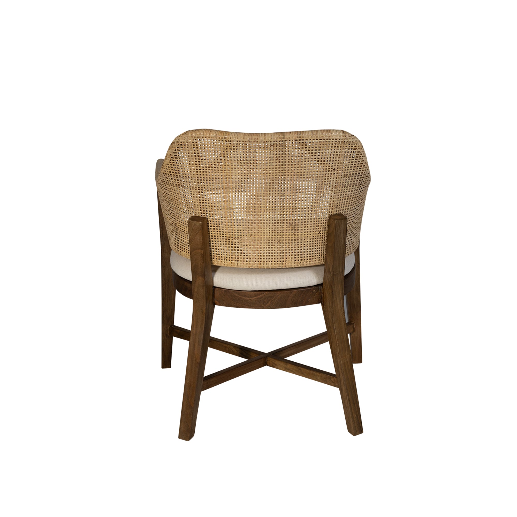 CR Orleans Timber Framed Rattan Dining Chair