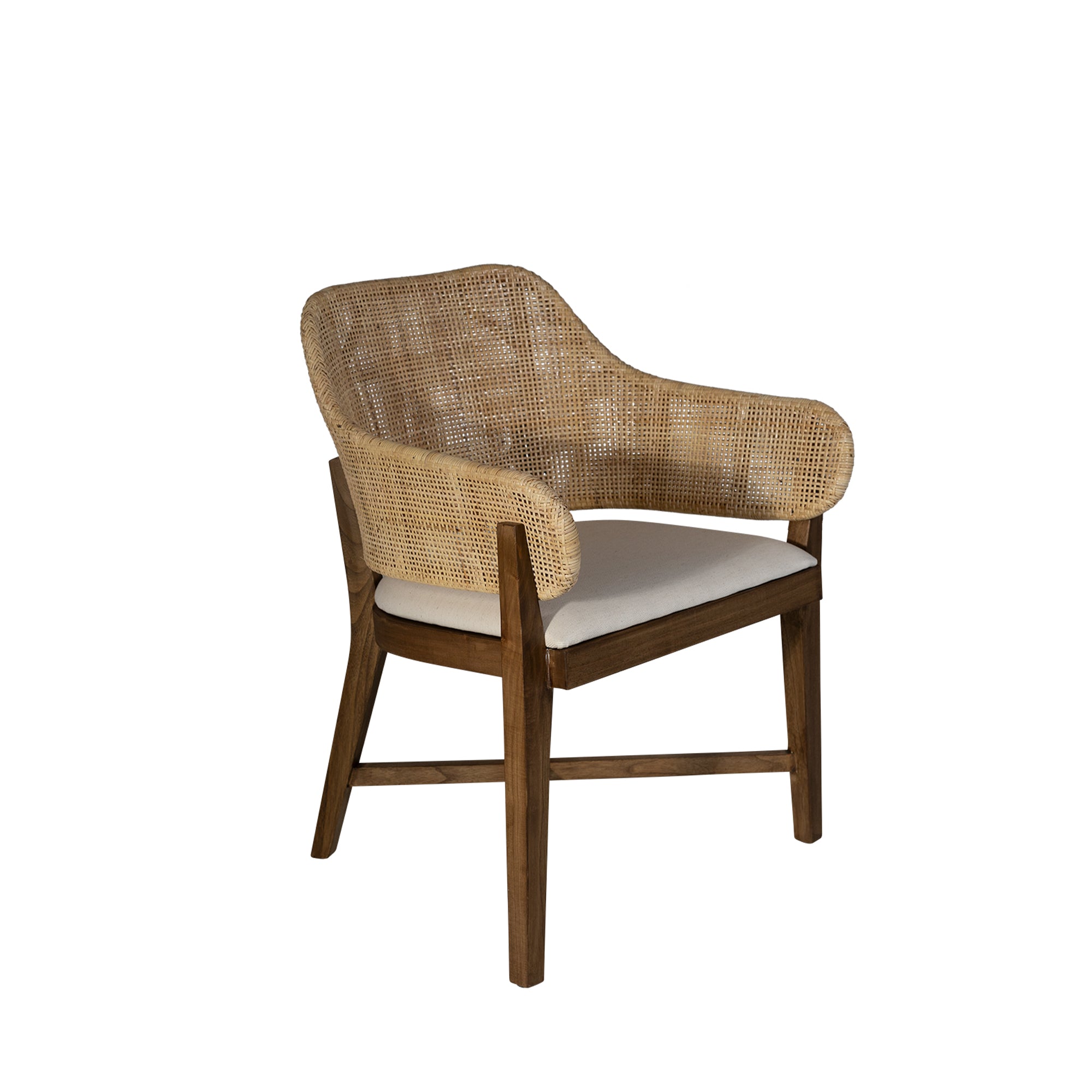 CR Orleans Timber Framed Rattan Dining Chair
