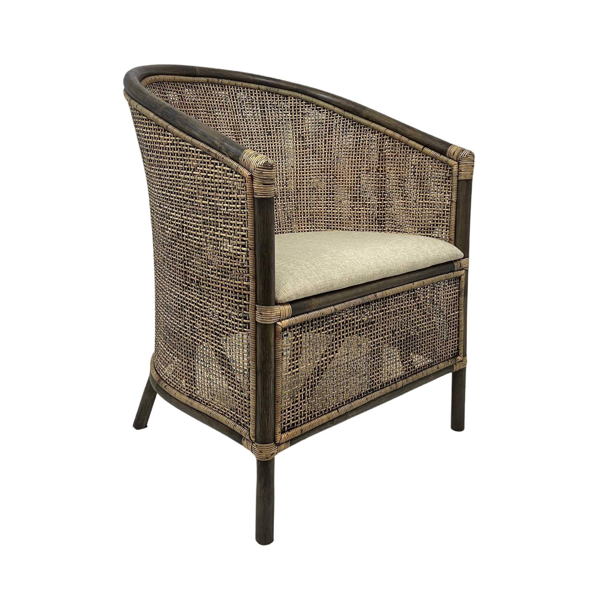 CR Havana Natural Rattan Tub Chair with Cushion