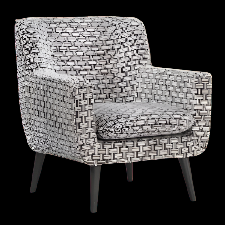 BT Georgia Monochrome Fabric Upholstered Accent Chair