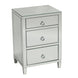 DA Glamour Mirrored 3 Drawer Bedside Table